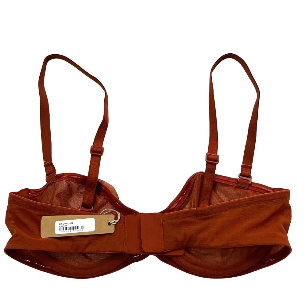 SKIMS Ultra‎ Fine Mesh Strapless Bra Convertible Chili 32A - Picture 4 of 11